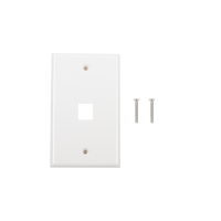Placa de Pared de 1 Puerto, Keystone, Color Blanco