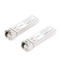 Transceptores Ópticos Industriales Bidireccionales SFP+ (Mini-Gbic) / Monomodo 1270 & 1330 nm / 10 Gbps / 10GBASE / Conector LC/UPC Simplex / DDM / Hasta 3 km / 2 Piezas