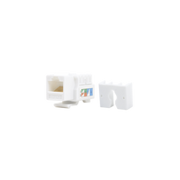 Módulo Jack Keystone Cat5e con Terminación 110 (Punchdown) para Faceplate - Color Blanco