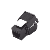 Módulo Jack Keystone Cat5e (Toolless), con Terminación en Ángulo 180 - Color Negro, Compatible con Faceplate y Patchpanel Linkedpro
