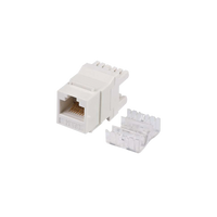 Módulo Jack Keystone Cat5e con Terminación en Ángulo 180 - Color Blanco