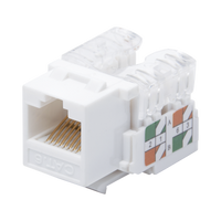 Módulo Jack Keystone Cat6 con Terminación 110 (Punchdown) para Faceplate - Color Blanco
