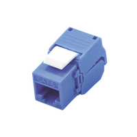 Módulo Jack Keystone Cat6 (Toolless), con Terminación en Ángulo 180 Grados Color Azul, Compatible con Faceplate y Patchpanel Linkedpro
