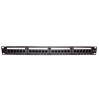 Panel de Parcheo de Impacto (110) UTP de 24 Puertos Cat5e, 19 Pulgadas con Barra para Organizar Cable