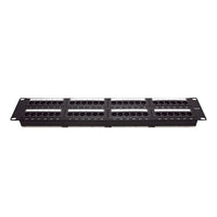 Panel de Parcheo de Impacto (110) UTP de 48 Puertos Cat6, 19 Pulgadas (48.26 cm), 2U, con Barra para Organizar Cable