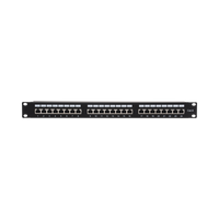 Panel de Parcheo de Impacto (110) Blindado (STP) de 24 Puertos Cat6, 19 Pulgadas