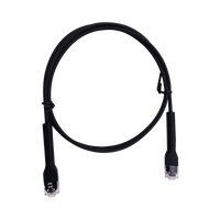 Mini Patch Cord Cat6 Ultra Slim 10 Metros (32.81 Pies) Negro Ahorra Espacio sin Organizadores, con Bota Flexible