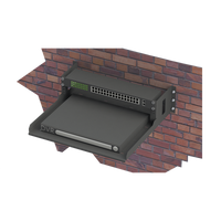 Rack Abierto de Montaje en Pared, de 19in, de 2 Unidades de Rack, con Charola de 460 mm de Profundidad, Se envía el Gabinete Armado.