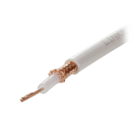 Carrete de 100 Metros (328.08 Pies) de Cable Tipo RG58AU, con Forro Blanco
