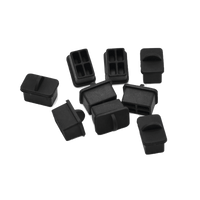 Bolsa con 25 Piezas de Protectores Anti-Polvo para Puerto SFP, Color Negro
