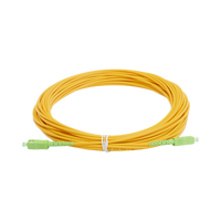 Jumper de Fibra Óptica Monomodo SC/APC - SC/APC Simplex, Color Amarillo, 15 Metros (49.21 Pies)