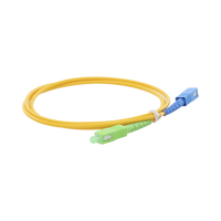 Jumper de Fibra Óptica Monomodo SC/APC-SC/UPC Simplex de 1 Metro (3.28 Pies), 3mm
