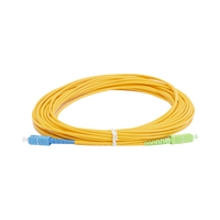 Jumper de Fibra Óptica Monomodo SC/UPC - SC/APC Simplex, Color Amarillo, 15 Metros (49.21 Pies)