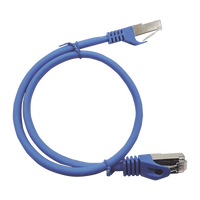 Patch Cord Cat6A 10G Blindado 0.5 Metros (1.64 Pies) Azul