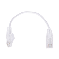 Cable de Parcheo Slim UTP Cat6 - 20 cm (7.87 Pulgadas) Blanco Diámetro Reducido (28 AWG)