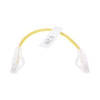 Cable de Parcheo Slim UTP Cat6 - 20 cm (7.87 Pulgadas) Amarillo Diámetro Reducido (28 AWG)