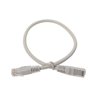 Cable de Parcheo UTP Cruzado Cat6 0.4 Metros (1.31 Pies) - Gris