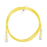 Cable de Parcheo Slim UTP Cat6 - 1 Metro (3.28 Pies), Amarillo, Diámetro Reducido (28 AWG)