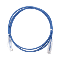 Cable de Parcheo Slim UTP Cat6 - 1.5 Metros (4.92 Pies) Azul Diámetro Reducido (28 AWG)