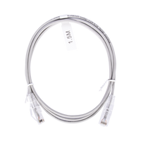 Cable de Parcheo Slim UTP Cat6 - 1.5 Metros (4.92 Pies) Gris Diámetro Reducido (28 AWG)