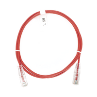 Cable de Parcheo Slim UTP Cat6 - 1.5 Metros (4.92 Pies) Rojo Diámetro Reducido (28 AWG)