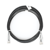 Cable de Parcheo Slim UTP Cat6 - 3 Metros (9.84 Pies) Negro Diámetro Reducido (28 AWG)