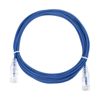 Cable de Parcheo Slim UTP Cat6 - 3 Metros (9.84 Pies) Azul Diámetro Reducido (28 AWG)