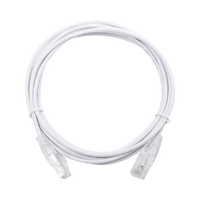 Cable de Parcheo Slim UTP Cat6 - 3 Metros (9.84 Pies) Blanco Diámetro Reducido (28 AWG)