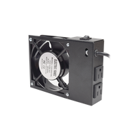 Ventilador 110 Vca con Clavija para Gabinete de Pared con 2 Tomas de Corriente