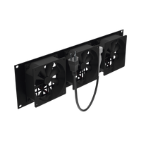 Kit de 3 Ventilador 110 Vca (12 x 12 cm) con Clavija 5-15P. Para instalación en Postes Rack