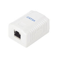 Caja de Pared con 1 Puerto, Incluye 1 Jack STP Cat6A