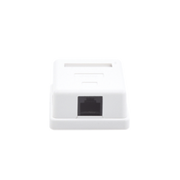 Caja de Pared con 1 Puerto Keystone, Incluye Jack Cat5e