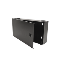 (Lvw-F4-01) Fiber, Enclosure, Lightverse, Wall Mount, Fixed Access, 4 Openings, Black
