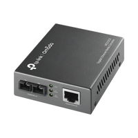 Convertidor Fibra Óptica Monomodo / 1 Puerto RJ45 10/100/1000 Mbps / Puerto Fibra Óptica SC 1000 Mbps / Hasta 20 Km / Plug and Play