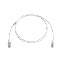 Patch Cord MC6 Modular Cat6 UTP, CM/LS0H, 1.52 Metros (5 Pies), Color Blanco, Diámetro Reducido (28AWG)