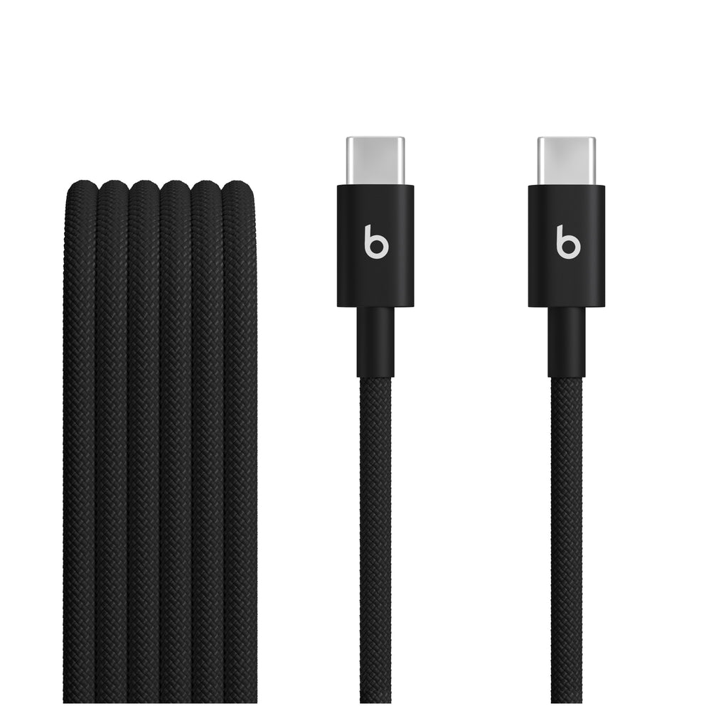 Cable trenzado de USB-C a USB-C de Beats (2 unidades) – Negro eléctrico