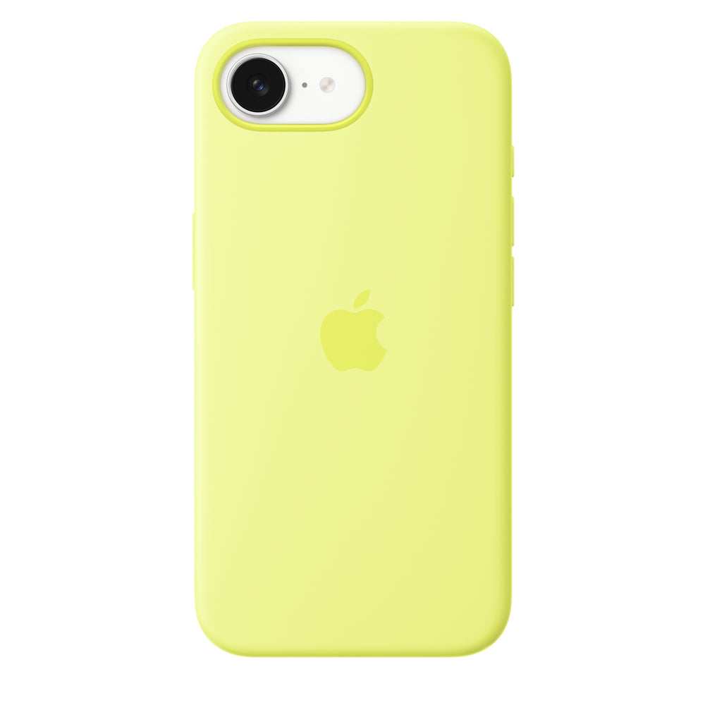 Funda de silicona para el iPhone 16e - Amarillo neón