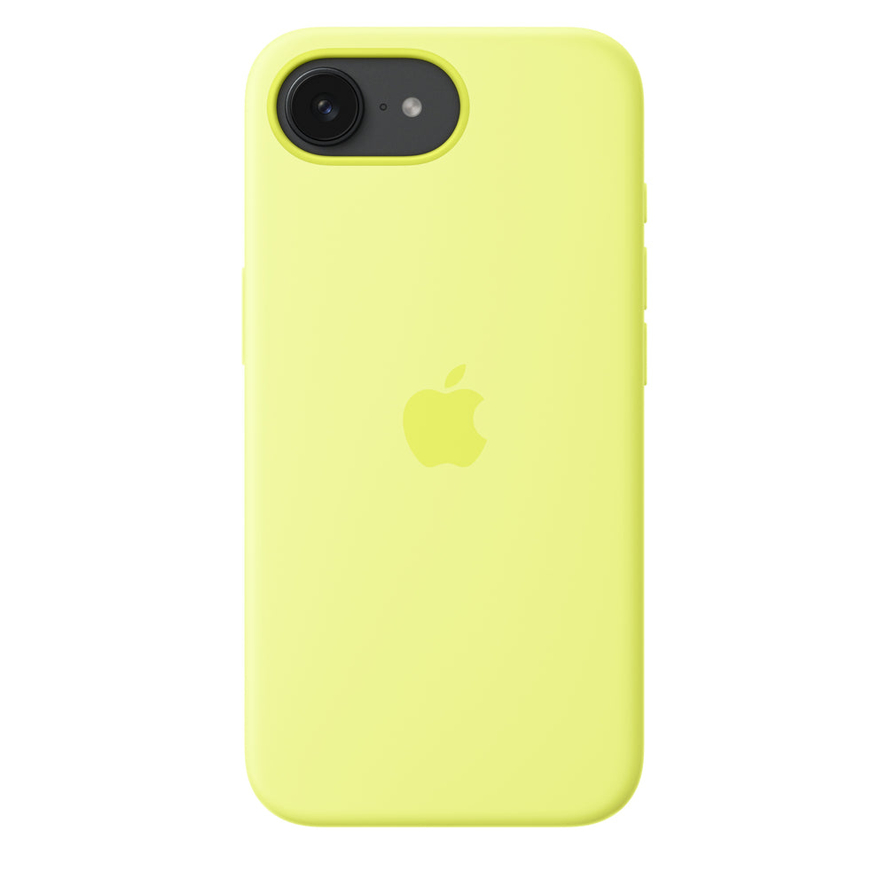 Funda de silicona para el iPhone 16e - Amarillo neón