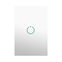 (ZWAVE) Interruptor On/Off panel táctil touch inalámbrico Zwave Plus 1 boton. Compatible con Hubitat HC8, Álula  M2M, otro