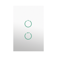 (ZWAVE) Interruptor On/Off panel táctil touch inalámbrico Zwave Plus 2 botones. Compatible con Hubitat HC8, Álula  M2M, otro