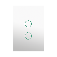 (ZWAVE) Interruptor On/Off panel táctil touch inalámbrico Zwave Plus 2 botones. No requiere cable neutro, Compatible con Hubitat HC8, Álula  M2M, otros