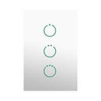 (ZWAVE) Interruptor On/Off panel táctil touch inalámbrico Zwave Plus 3 botones. Compatible con Hubitat HC8, Álula  M2M, otro