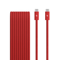 Cable trenzado de USB-C a USB-C de Beats (3 m) – Rojo fugaz