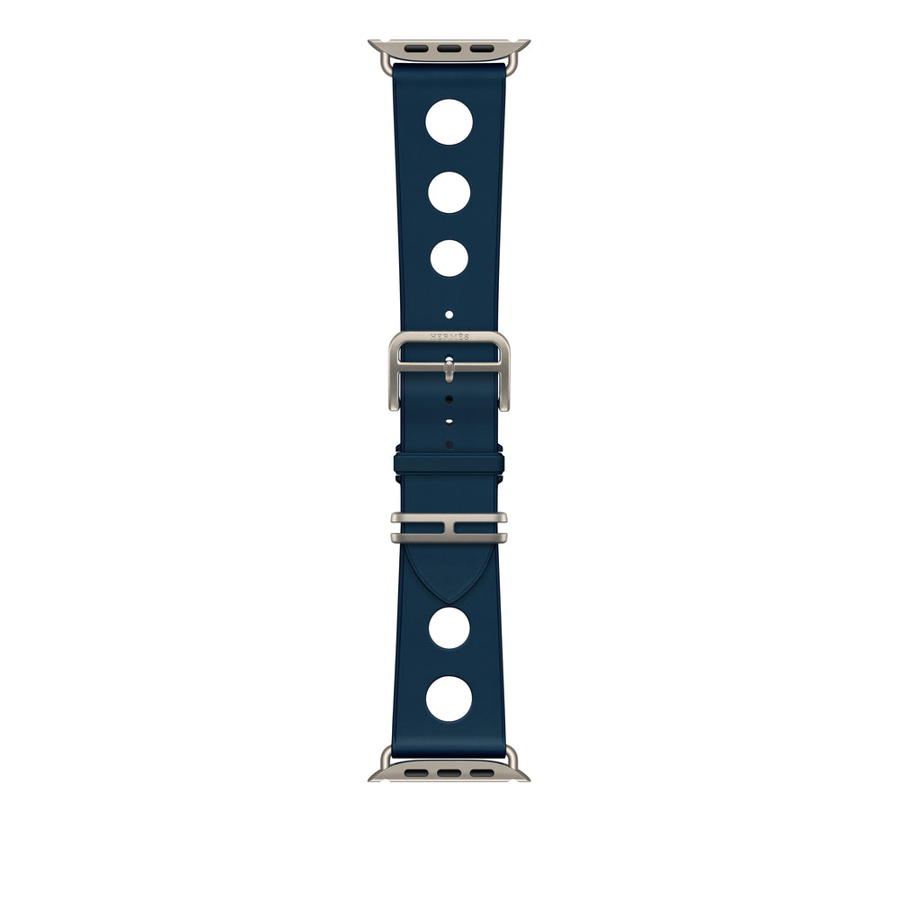 Apple Watch Hermès – Correa Scub'H Diving color Bleu de Malte para caja de 49 mm