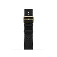 Apple Watch Hermès – Correa Satin Clou de Selle color Noir para caja de 42 mm