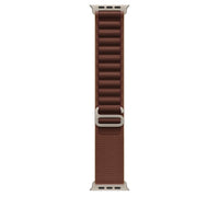 Correa Alpine color borgoña para caja de 49 mm - Chica - Acabado de titanio natural