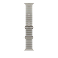 Correa Ocean gris translúcido para caja de 49 mm – Acabado de titanio natural