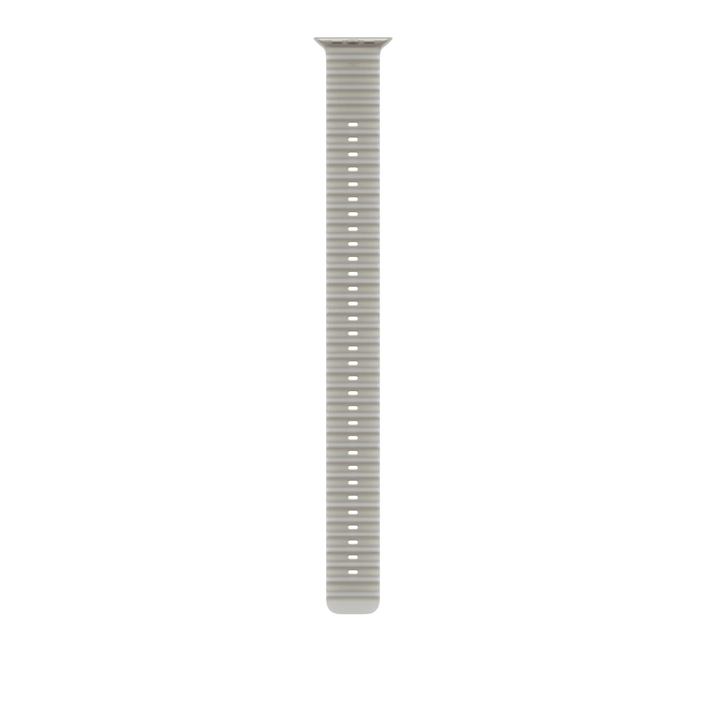 Extensión para correa Ocean gris translúcido para caja de 49 mm – Acabado de titanio natural