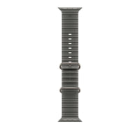 Correa Ocean negro translúcido para caja de 49 mm – Acabado de titanio natural