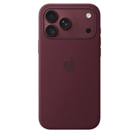 Funda de silicón con MagSafe para el iPhone 18 Pro Max – Color borgoña